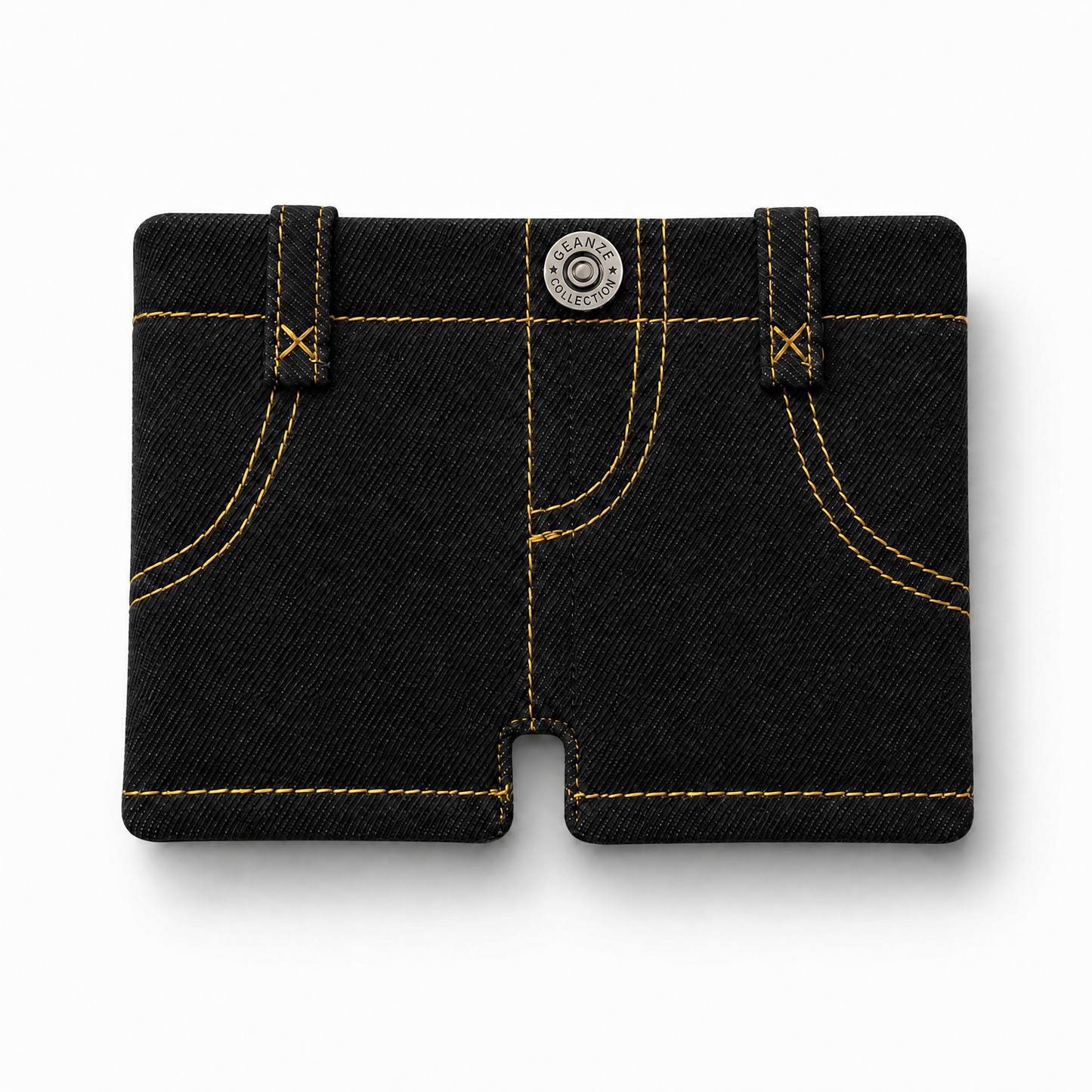 Plane Black Denim Gen-Z Style Wallet