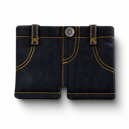 Gray Black Denim Gen-Z Style Wallet