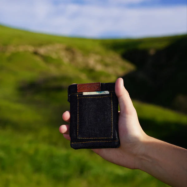 Gray Black Denim Gen-Z Style Wallet