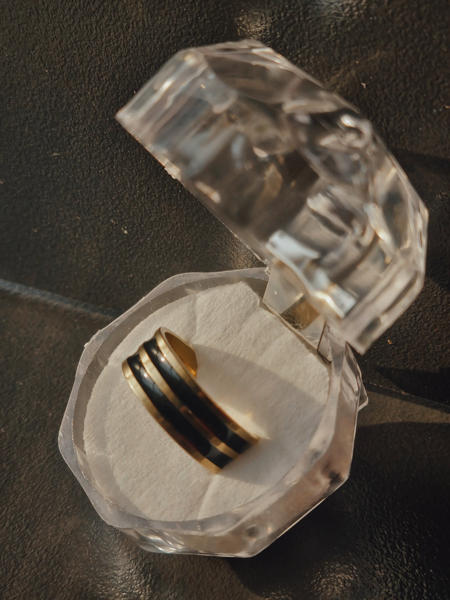 GOLDEN WITH BLACK TOUCH RING