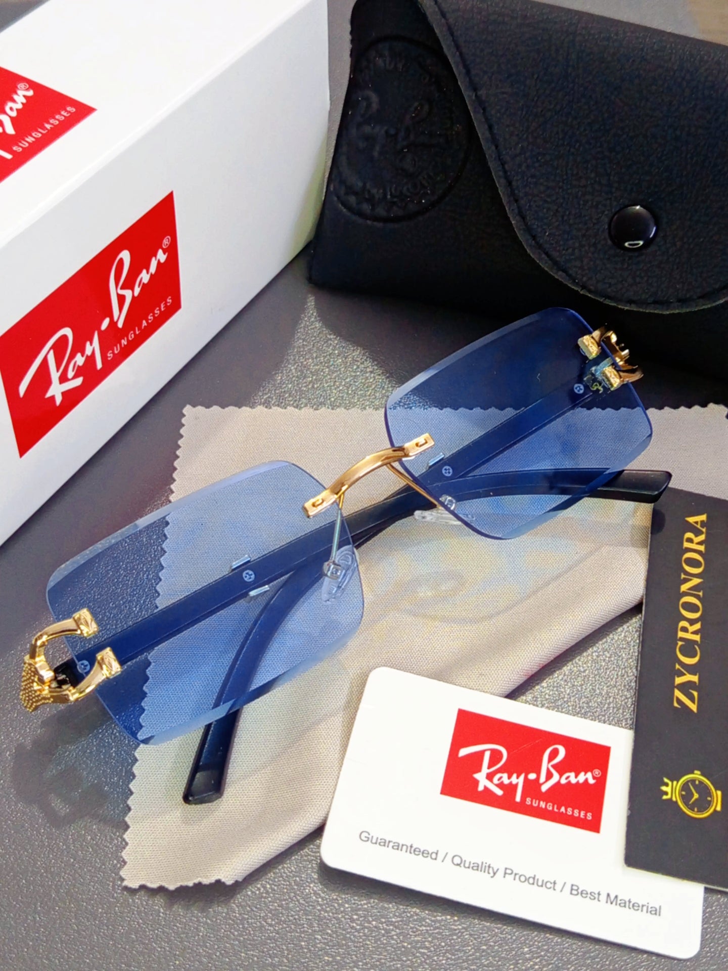 Sheer Blue Shades In Simple Texture